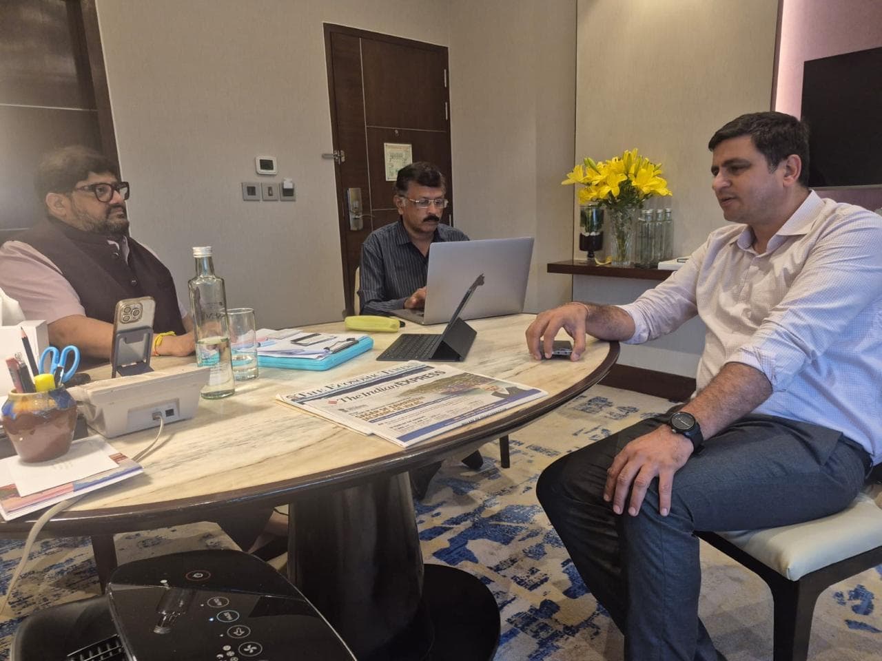 IICCI President Mr. Rajesh Kaithwas meeting IICCI members in an interactive session in New Delhi